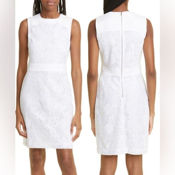 Judith & Charles NWT Sienna Sheath Sleeveless Dress Off-White Size 12 - Picture 1 of 16